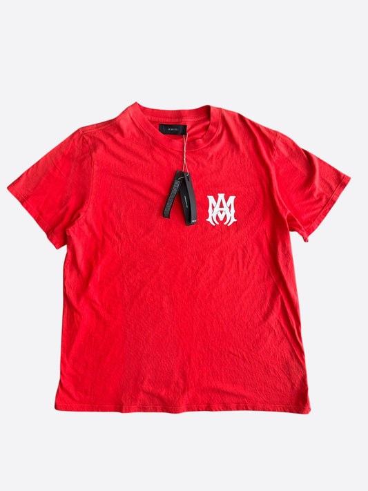 Amiri Red & White MA Core Logo T-Shirt