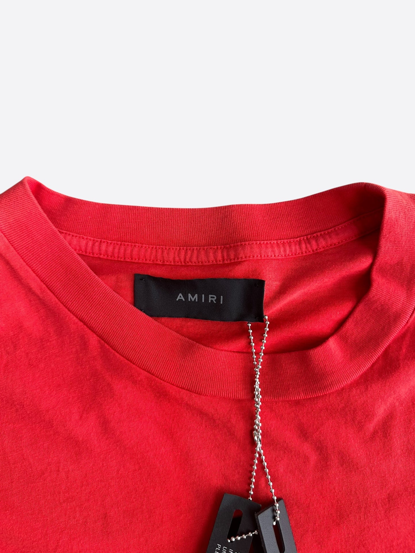 Amiri Red & White MA Core Logo T-Shirt