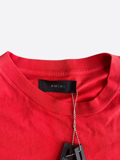 Amiri Red & White MA Core Logo T-Shirt