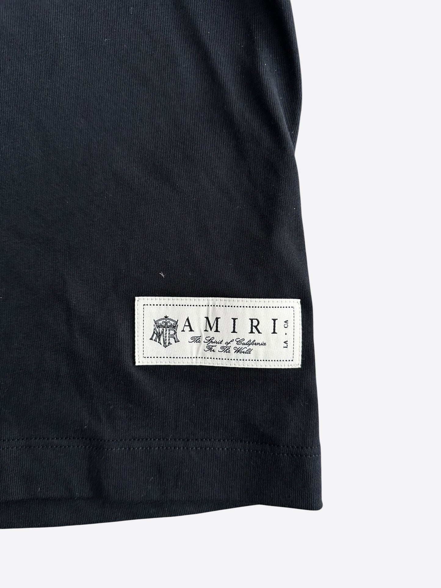 Amiri Black & White Stitch Logo T-Shirt