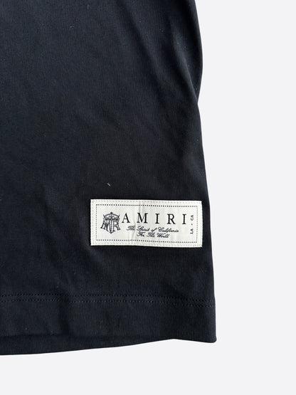 Amiri Black & White Stitch Logo T-Shirt