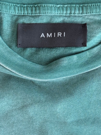 Amiri Green & White Tiger Logo T-Shirt