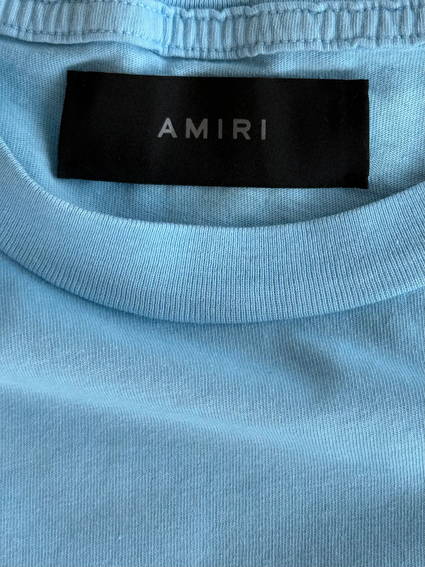 Amiri Blue & White Dragon Logo T-Shirt