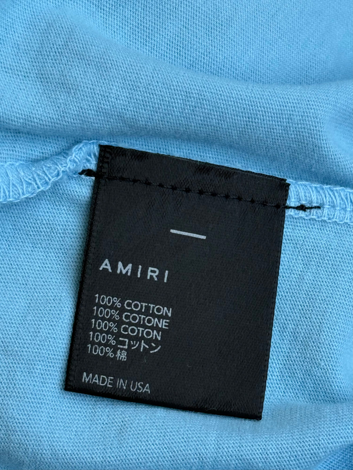 Amiri Blue & White Dragon Logo T-Shirt