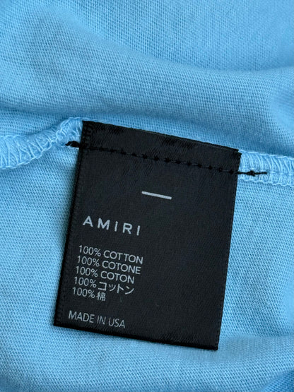 Amiri Blue & White Dragon Logo T-Shirt