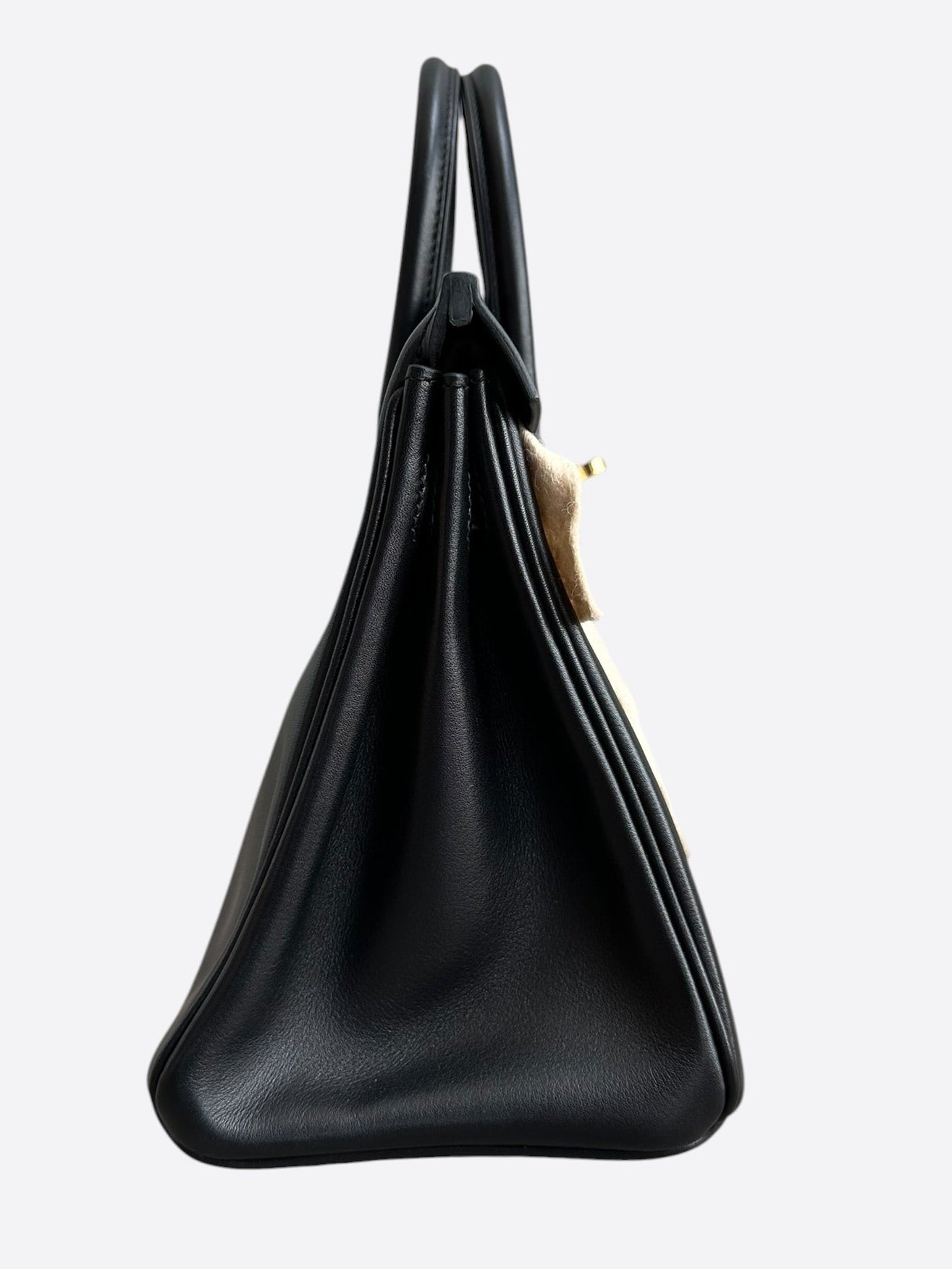 Hermes Black Evergrain & Gold Hardware Birkin 25
