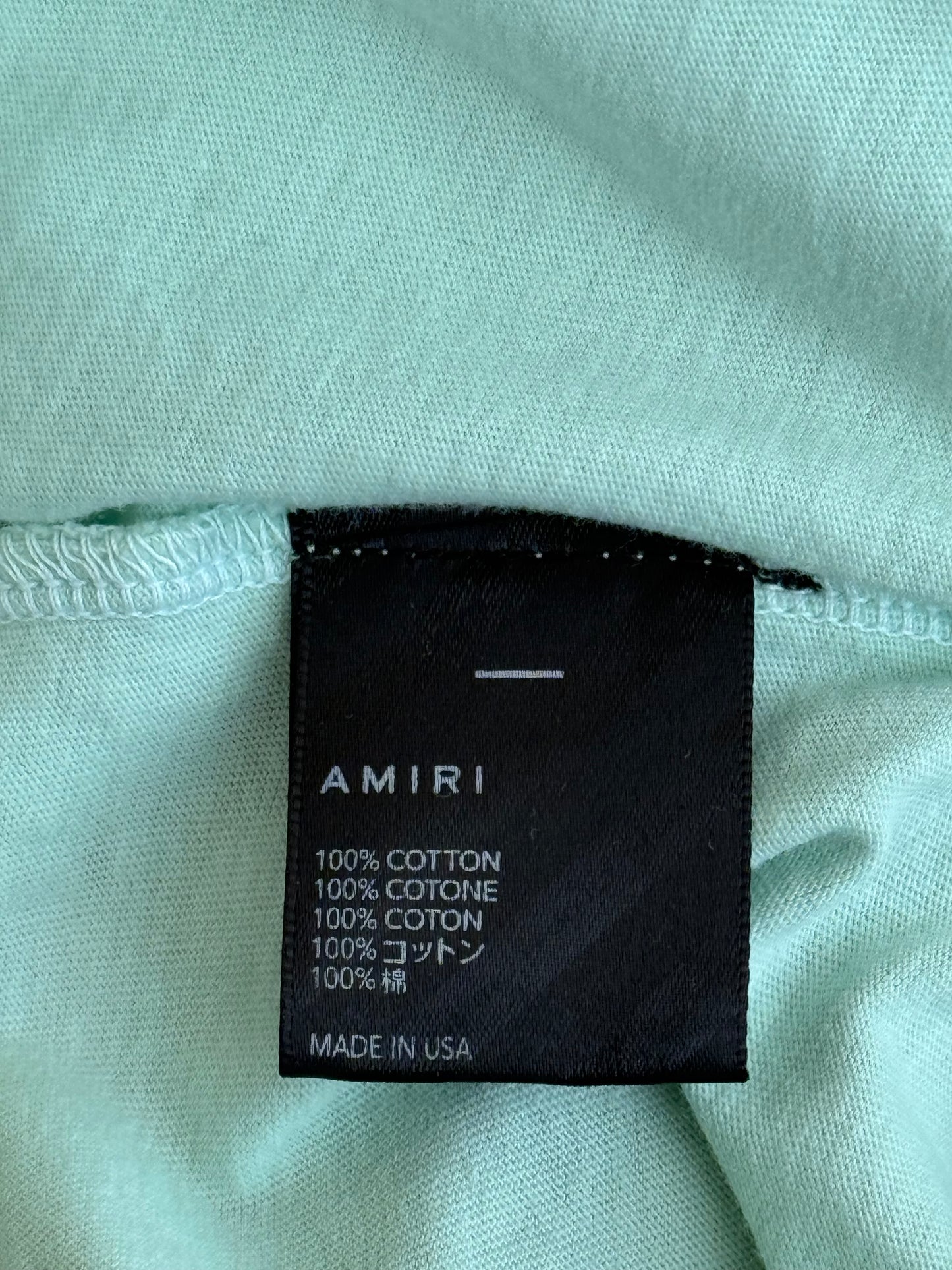 Amiri Light Green MA Core Logo T-Shirt
