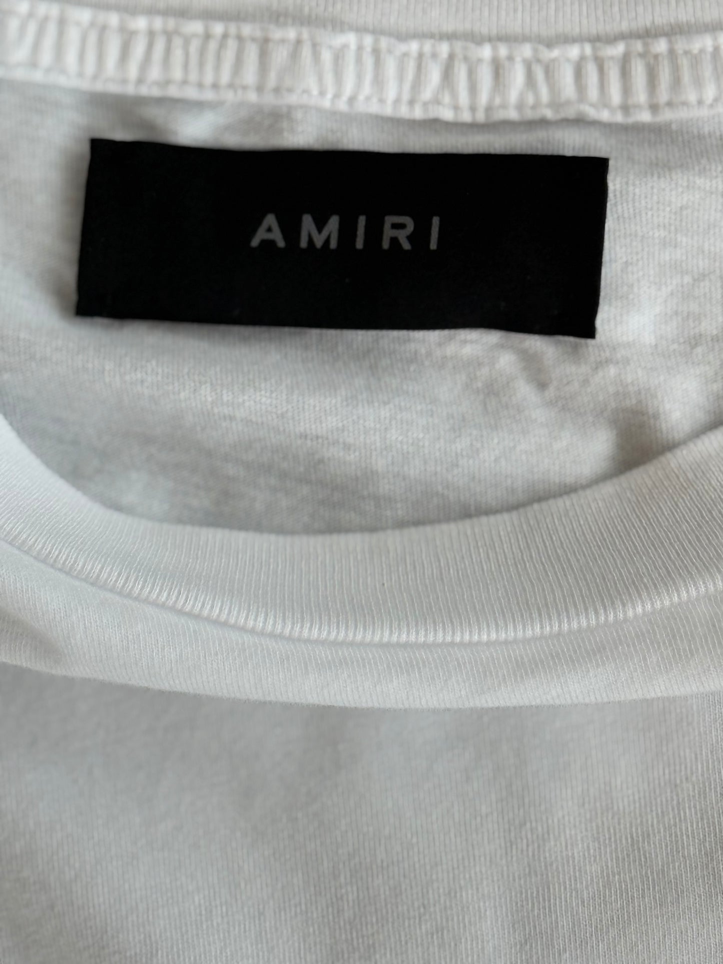 Amiri White & Blue Dragon Logo T-Shirt