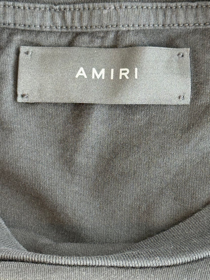 Amiri Faded Black & Yellow Track Logo T-Shirt