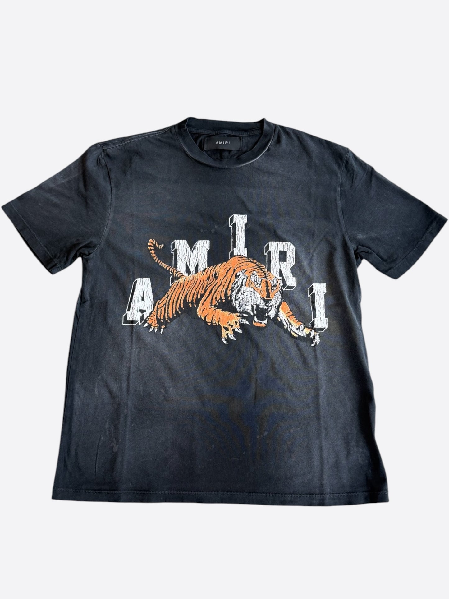 Amiri Black & White Tiger Logo T-Shirt