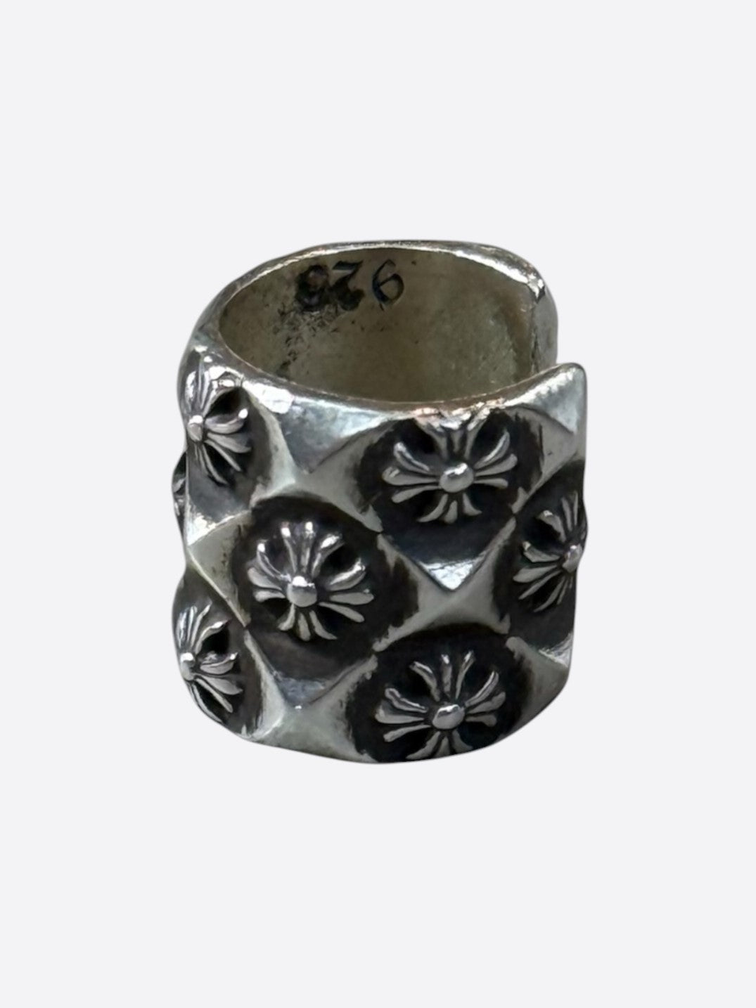 Chrome Hearts Silver Mini Pyramid Ear Cuff