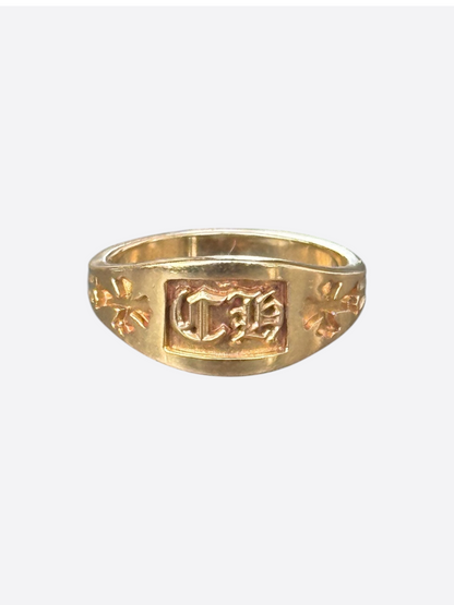 Chrome Hearts 22K CH Crest Mini Ring