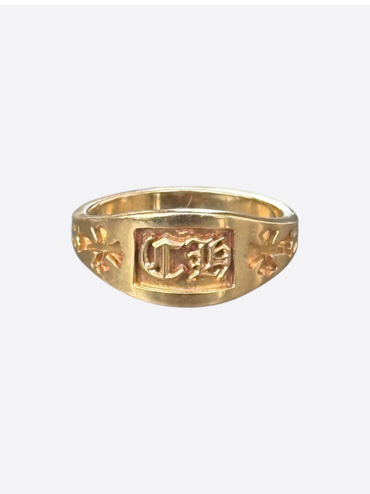 Chrome Hearts 22K CH Crest Mini Ring