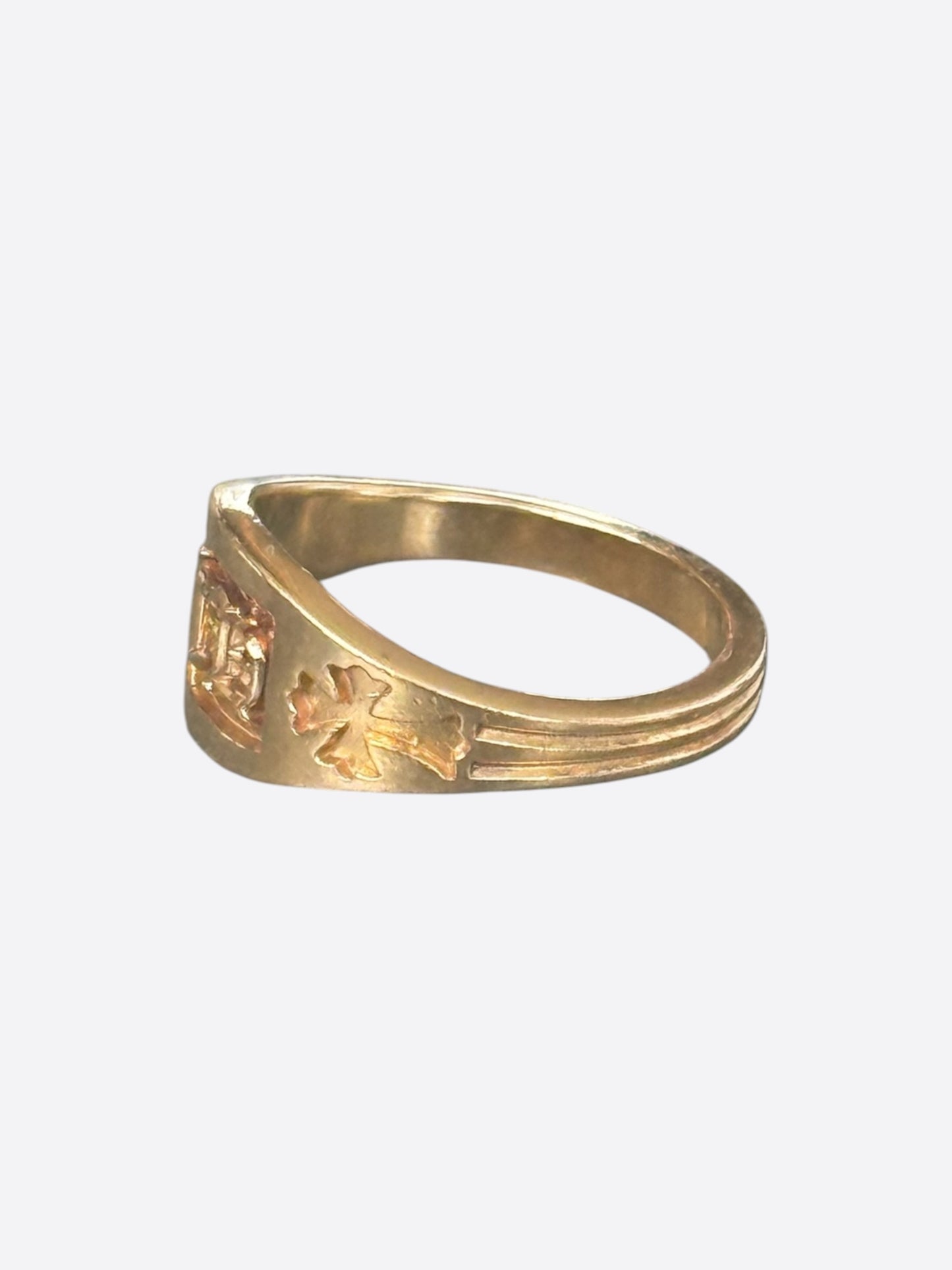Chrome Hearts 22K CH Crest Mini Ring