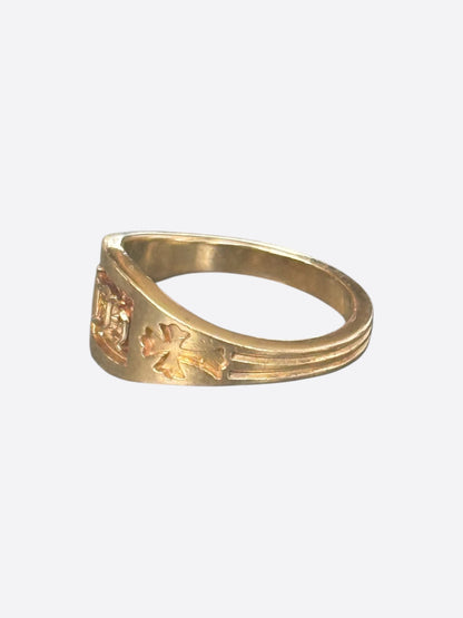 Chrome Hearts 22K CH Crest Mini Ring