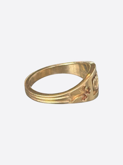 Chrome Hearts 22K CH Crest Mini Ring