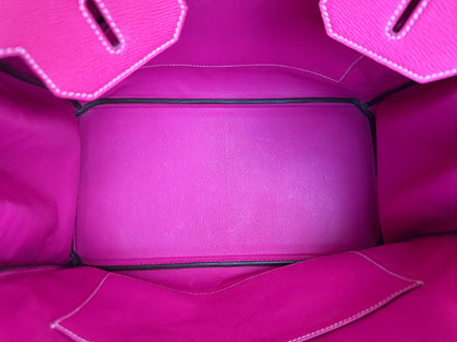 Hermes Pink Epsom & Palladium Hardware Birkin 35