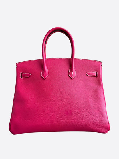 Hermes Pink Epsom & Palladium Hardware Birkin 35