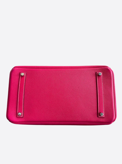 Hermes Pink Epsom & Palladium Hardware Birkin 35
