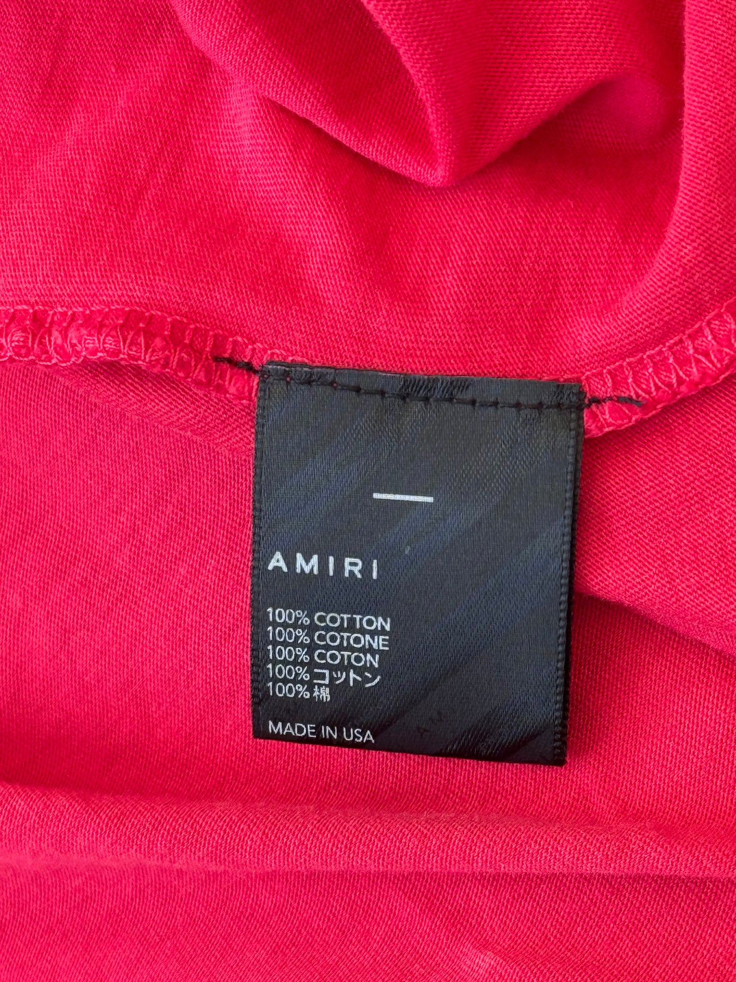 Amiri Vintage Red & White Collegiate Logo T-Shirt