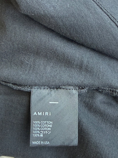 Amiri Faded Black & Yellow Track Logo T-Shirt