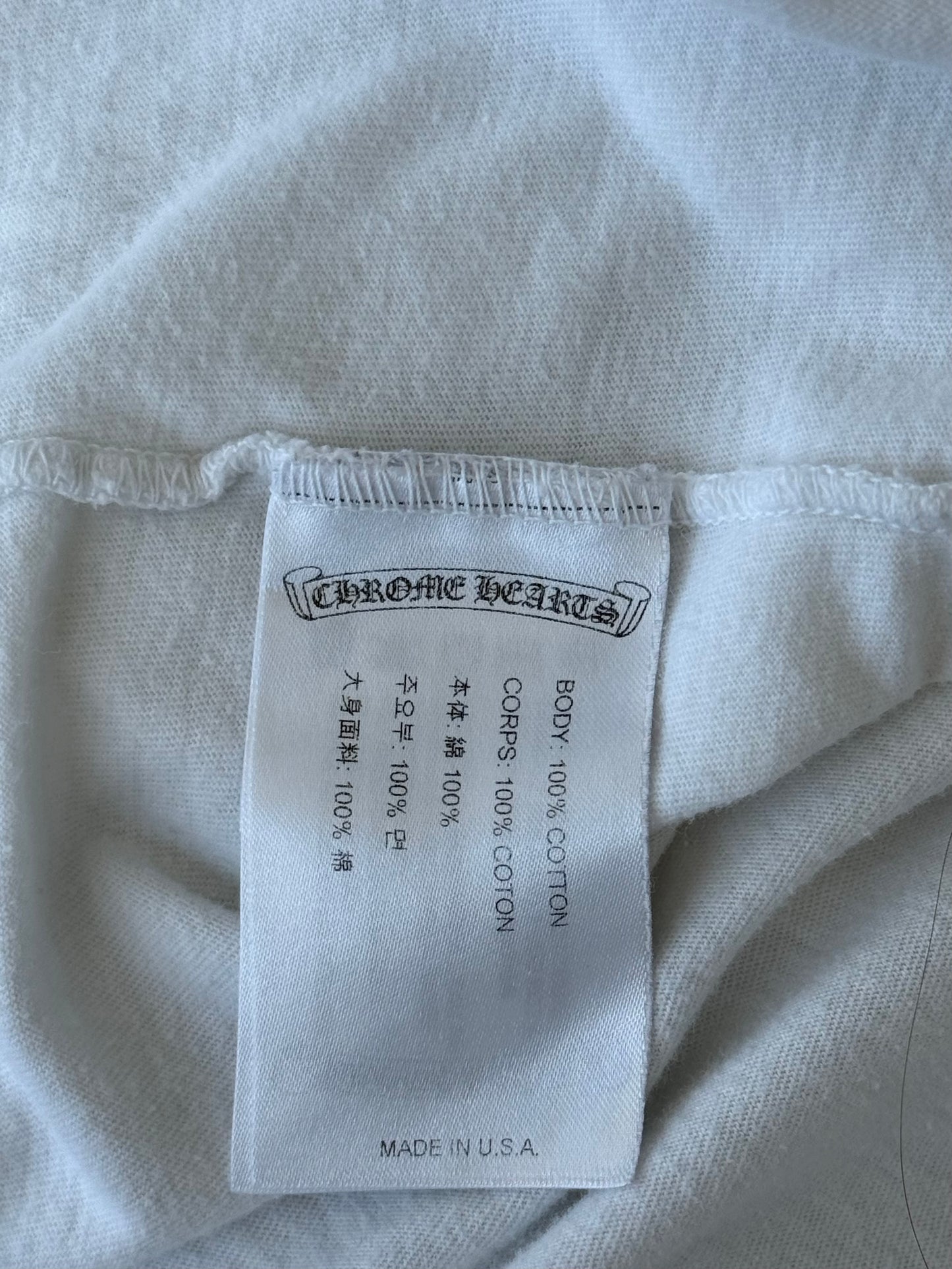 Chrome Hearts White Racing Stripes Longsleeve T-Shirt