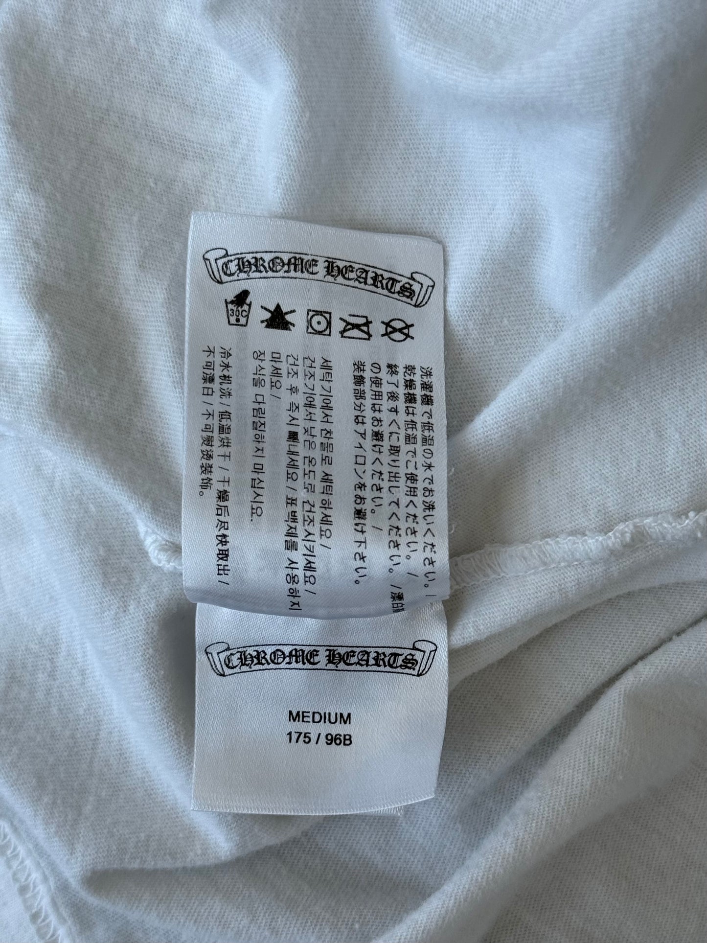 Chrome Hearts White Racing Stripes Longsleeve T-Shirt