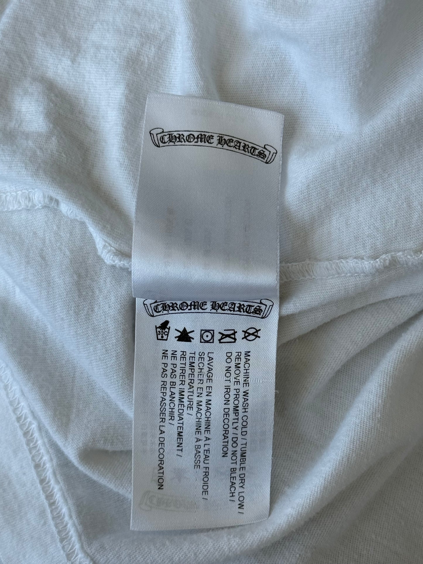 Chrome Hearts White Racing Stripes Longsleeve T-Shirt
