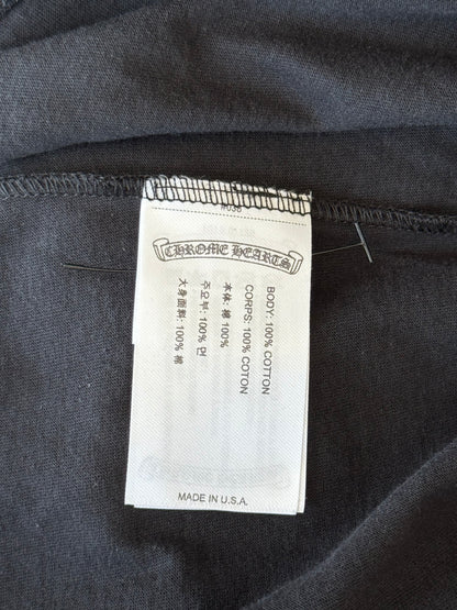 Chrome Hearts Black & White Neck Logo T-Shirt