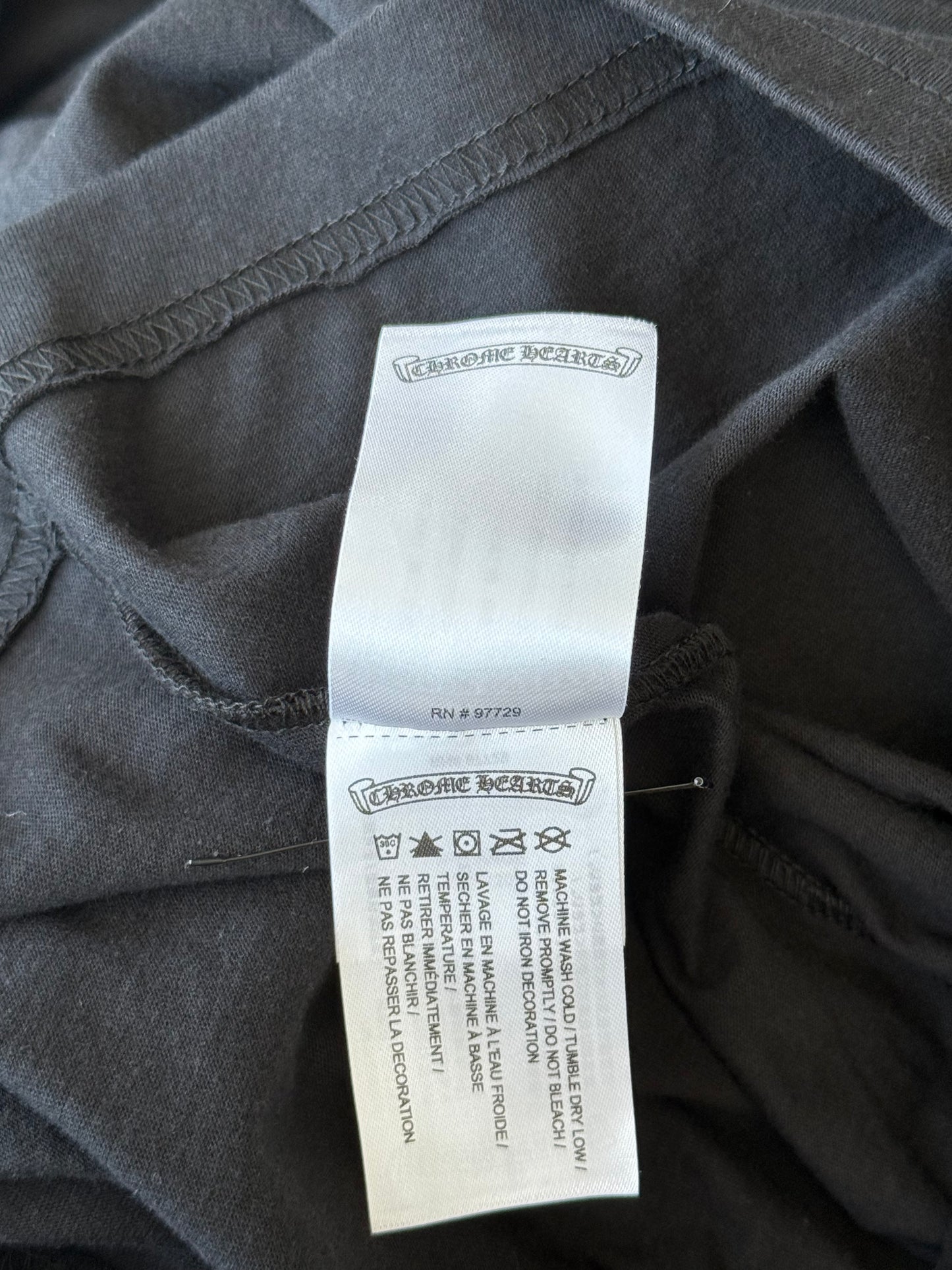 Chrome Hearts Black & White Neck Logo T-Shirt