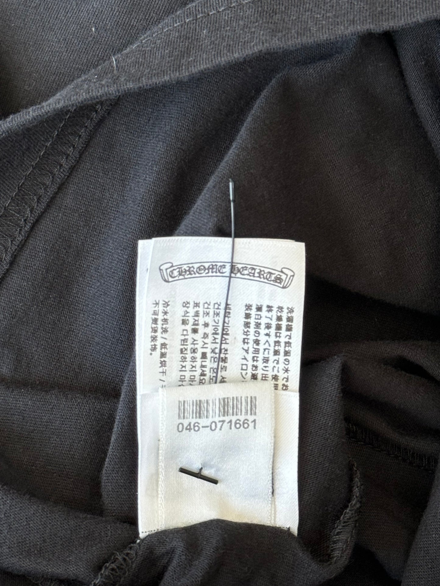 Chrome Hearts Black & White Neck Logo T-Shirt