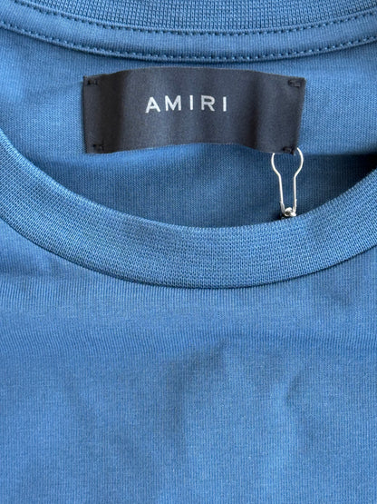Amiri Blue & White MA Bar Logo T-Shirt