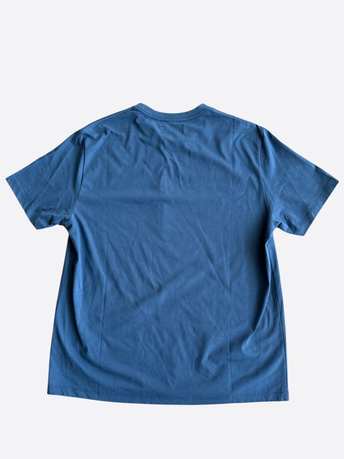 Amiri Blue & White MA Bar Logo T-Shirt