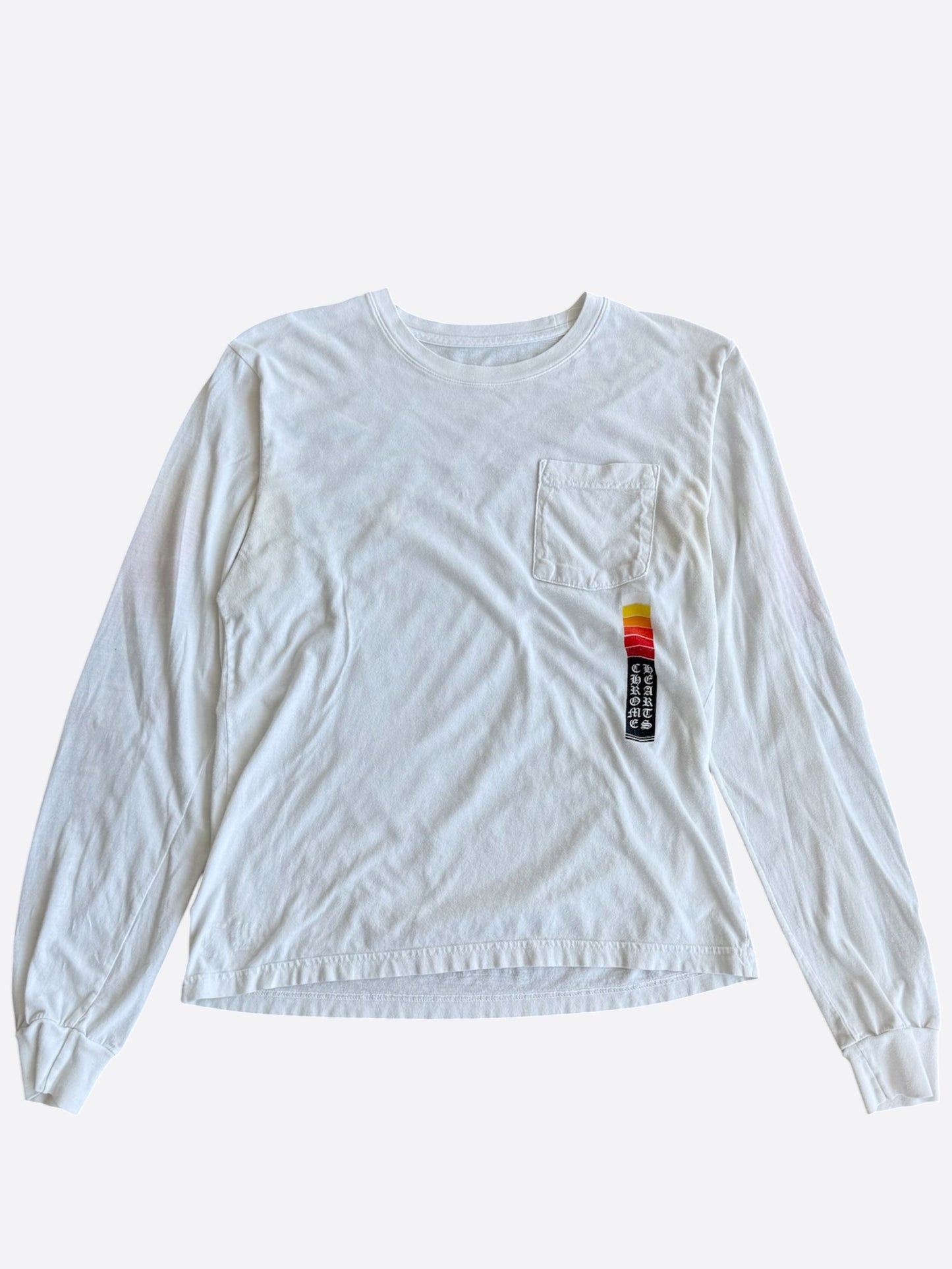 Chrome Hearts White Racing Stripes Longsleeve T-Shirt
