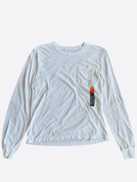 Chrome Hearts White Racing Stripes Longsleeve T-Shirt