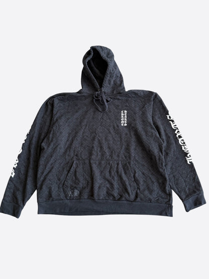 Chrome Hearts Black & White Cross Jacquard Horseshoe Logo Hoodie