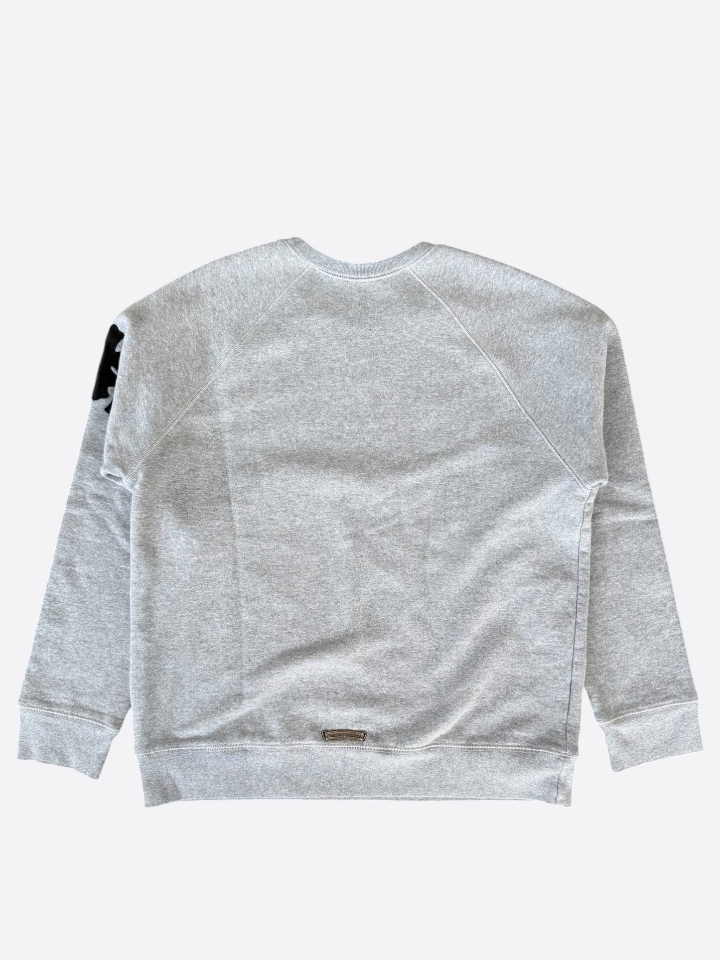 Chrome Hearts Grey & Black Triple Cross Patch Paper Jam Sweater