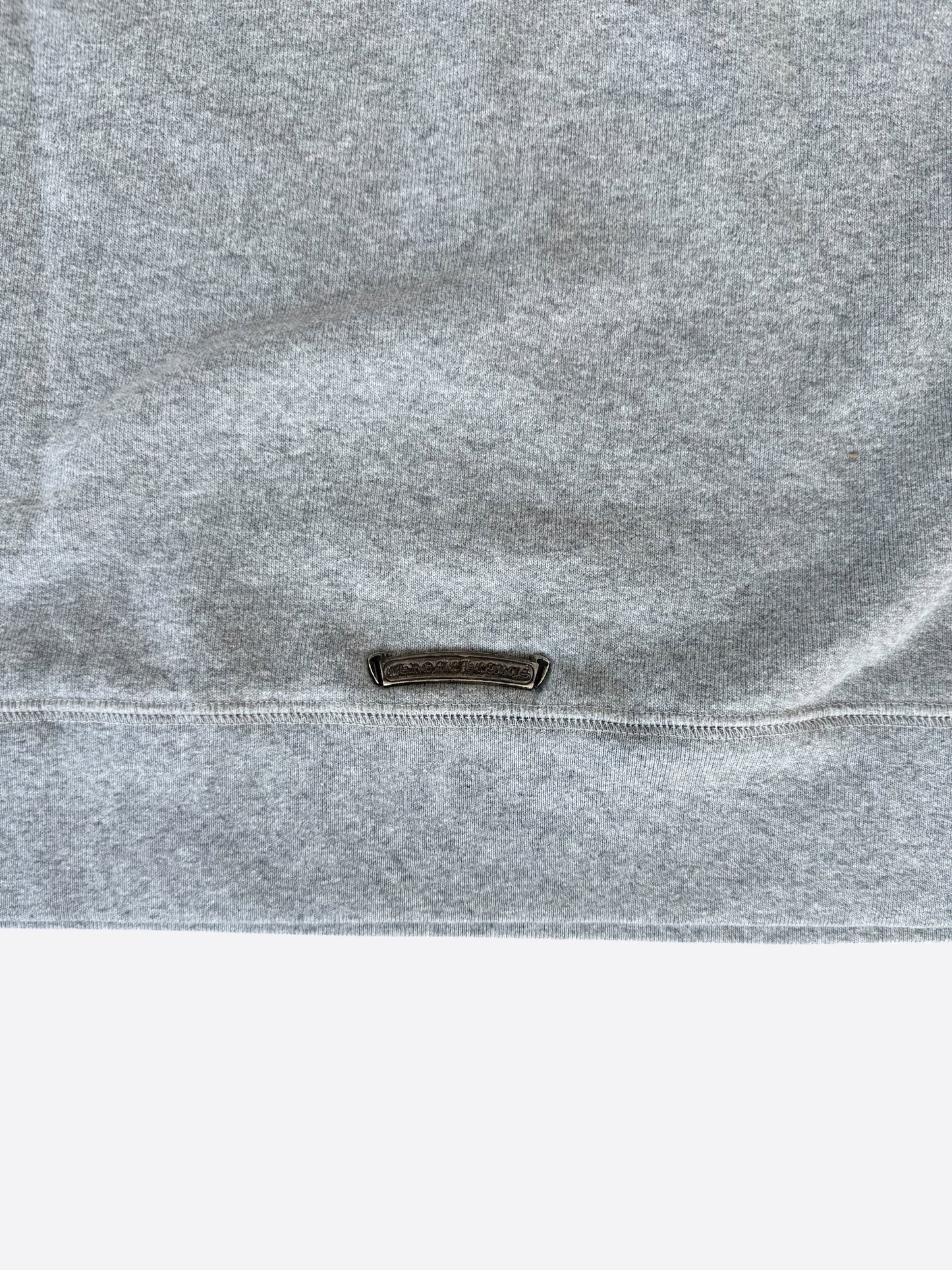 Chrome Hearts Grey & Black Triple Cross Patch Paper Jam Sweater
