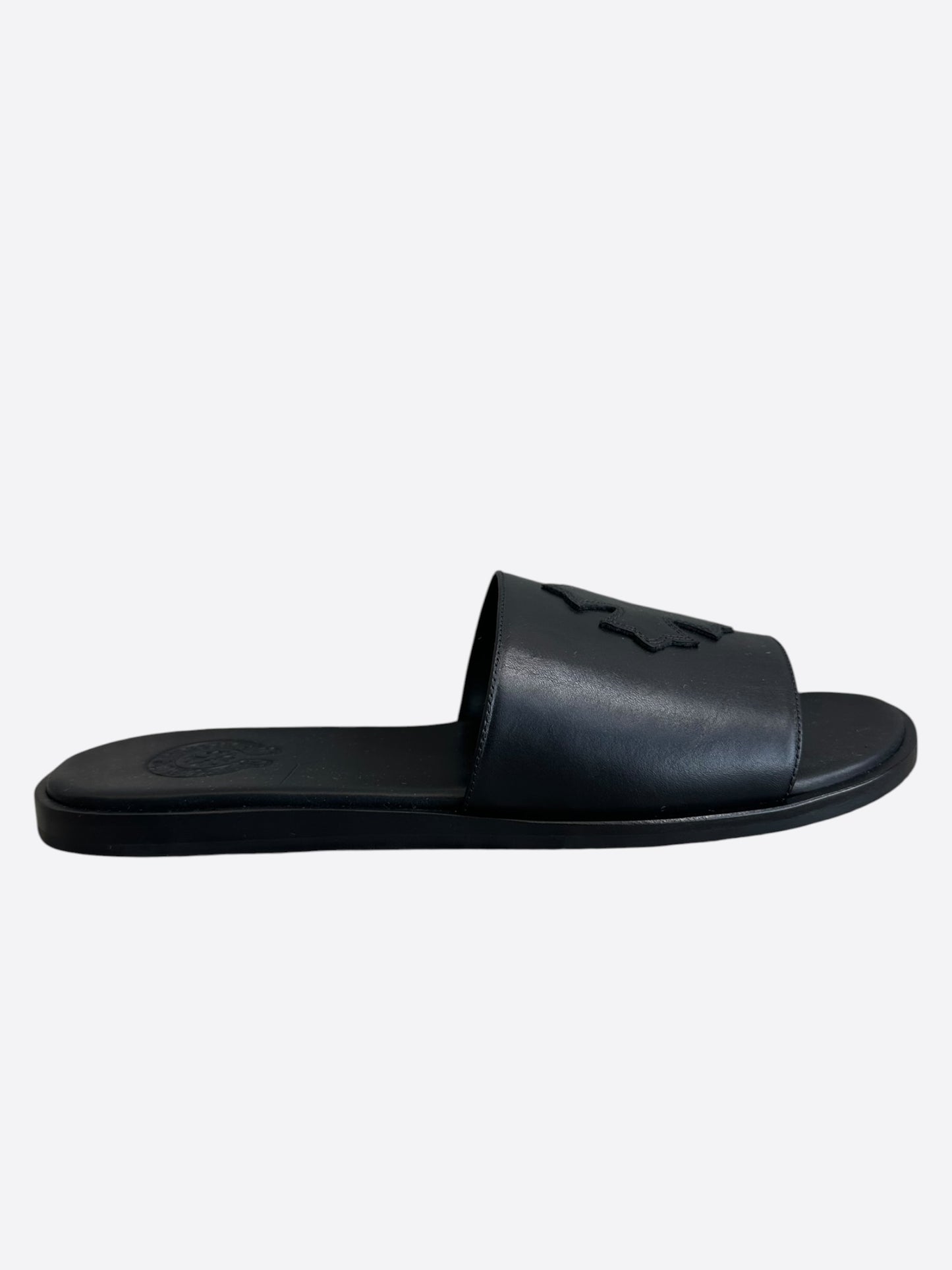 Chrome Hearts Black Cross Patch Slides