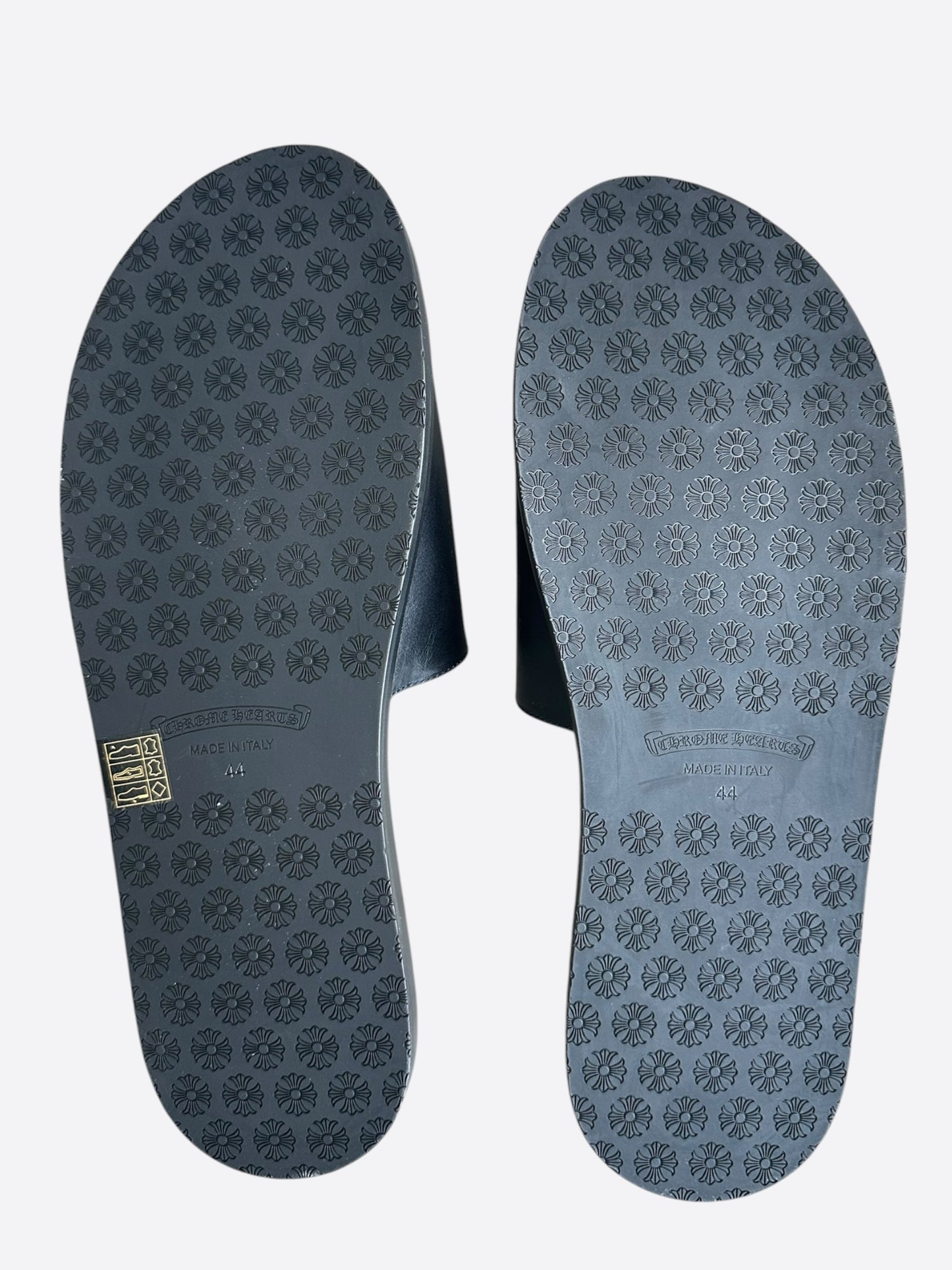 Chrome Hearts Black Cross Patch Slides
