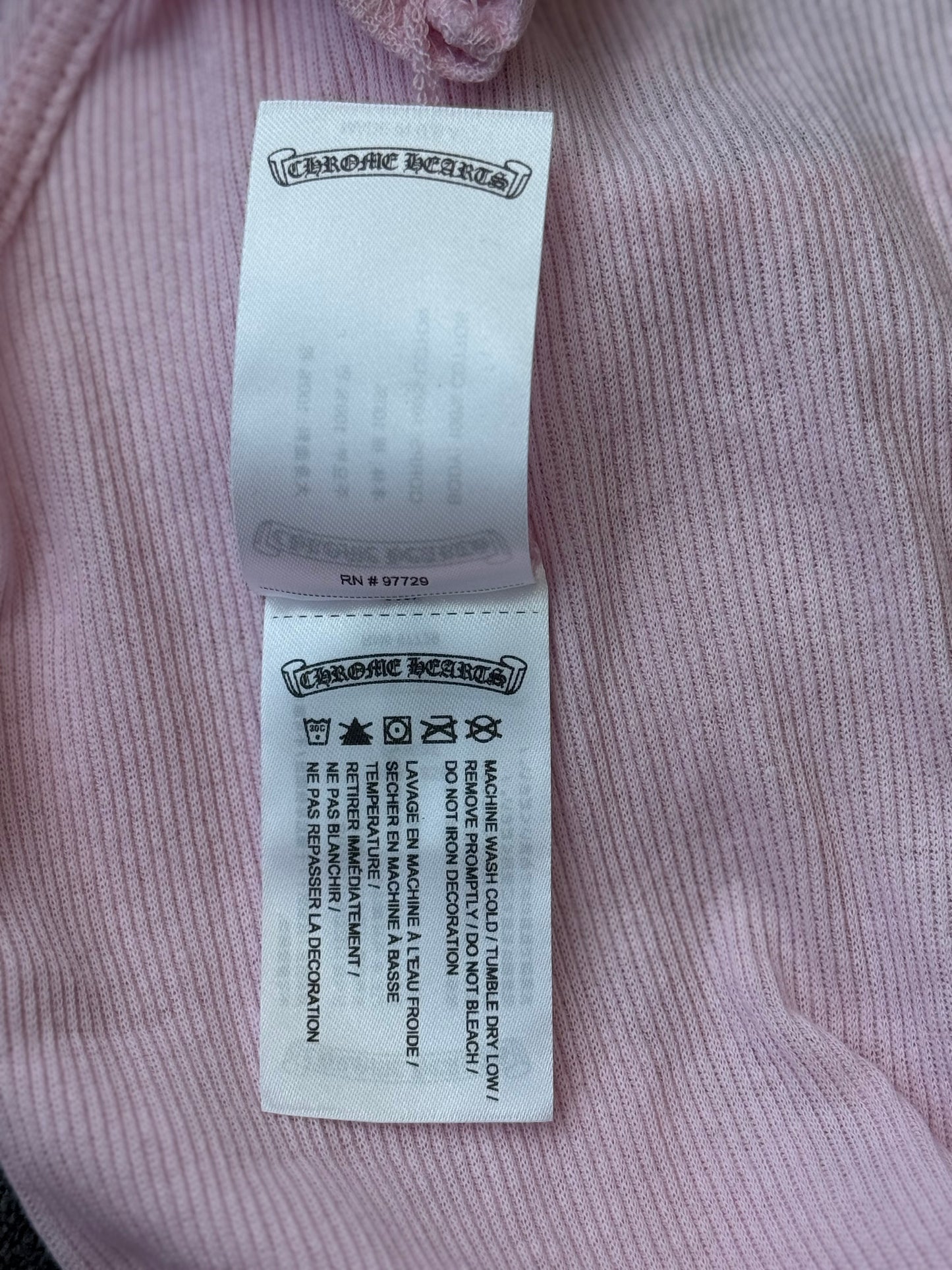 Chrome Hearts Pink & White Love You Tank Top