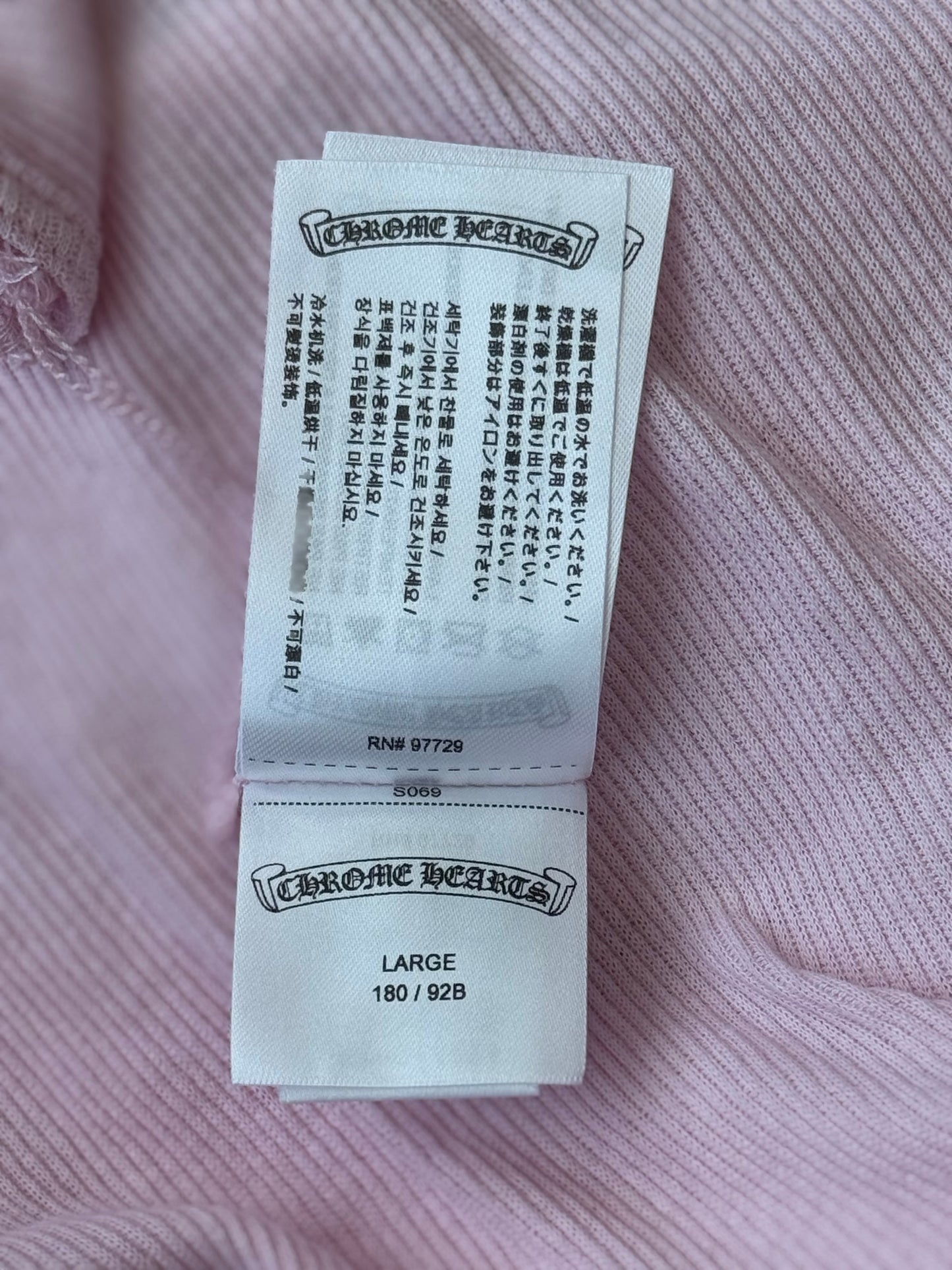 Chrome Hearts Pink & White Love You Tank Top