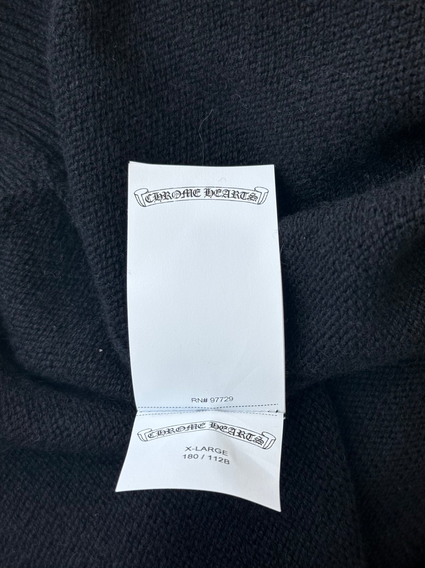 Chrome Hearts Black Cross Patch Cashmere Hoodie
