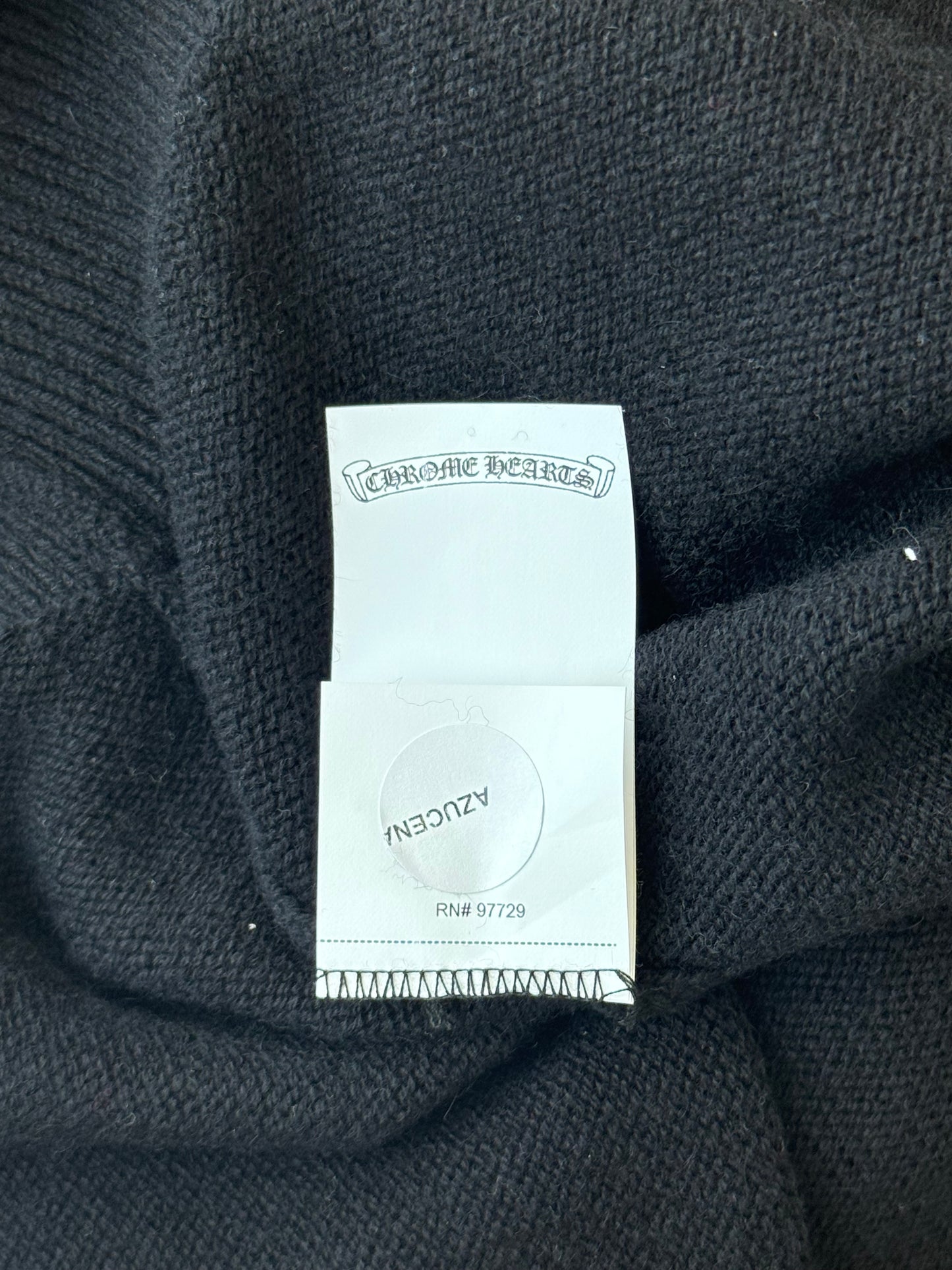 Chrome Hearts Black Cross Patch Cashmere Hoodie