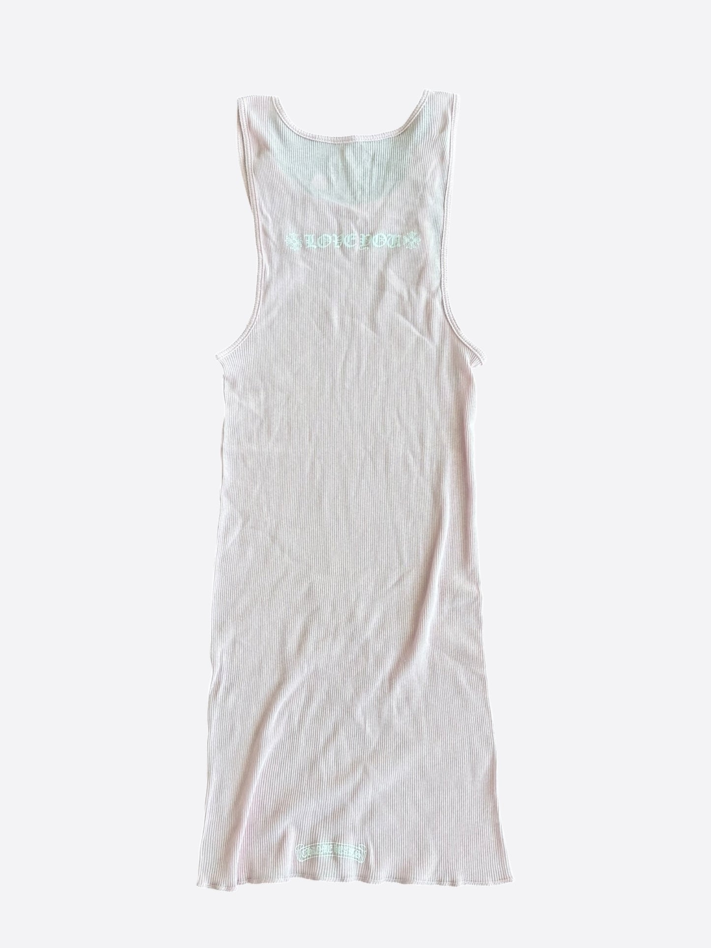 Chrome Hearts Pink & White Love You Tank Top