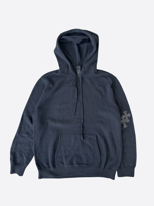 Chrome Hearts Black Cross Patch Cashmere Hoodie