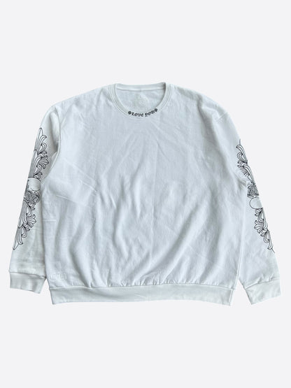 Chrome Hearts White & Black Love You Neck Logo Sweater