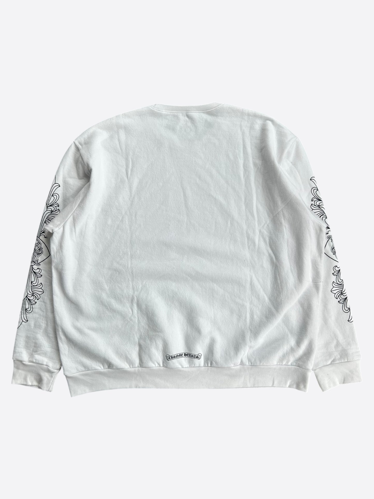 Chrome Hearts White & Black Love You Neck Logo Sweater