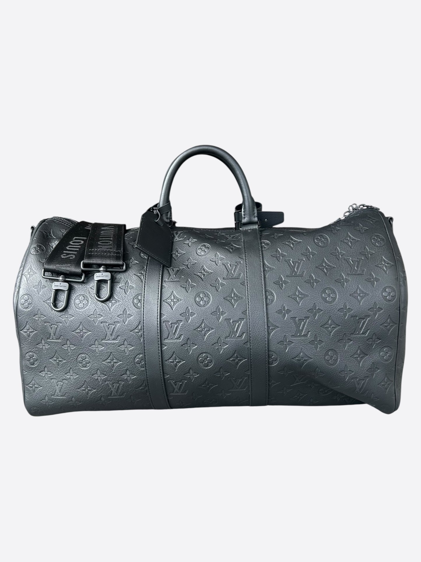 Louis Vuitton Black Monogram Shadow Keepall 50