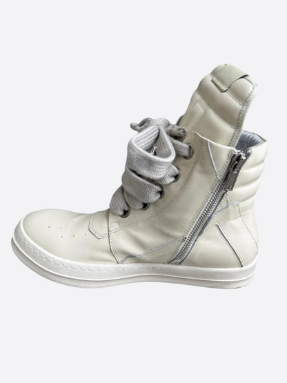 Rick Owens White Jumbo Lace Geobaskets